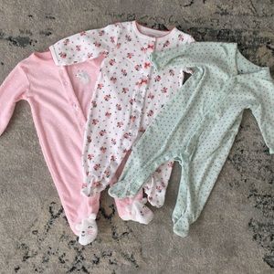 3 Snap Up Sleep and Play Footies